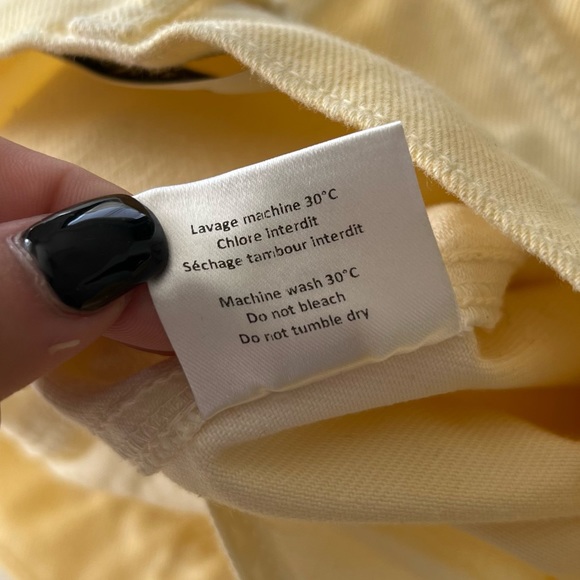 Roseanna Denim Straight Leg Jeans in Light Yellow - Picture 6 of 12